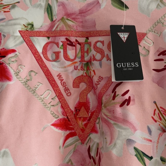 Guess floral print crewneck sweatshirt - Picture 2 of 4